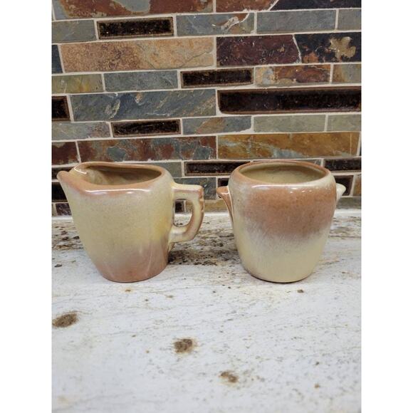 Vintage Frankoma Sugar Creamer, Plainsman Desert Gold, Open Bowl 5DB Pitcher 5DA - Picture 3 of 6